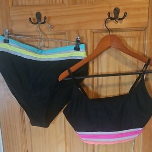 Colorful Striped Bikini Set